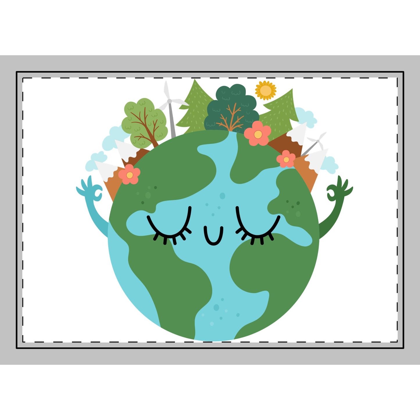 Rug, Eco-Friendly Nature Themed, Sustainable Home Decor, Earth Day Gift